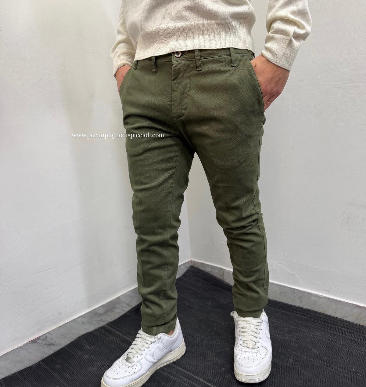 Pantalone Briatore tasca america in gabardina