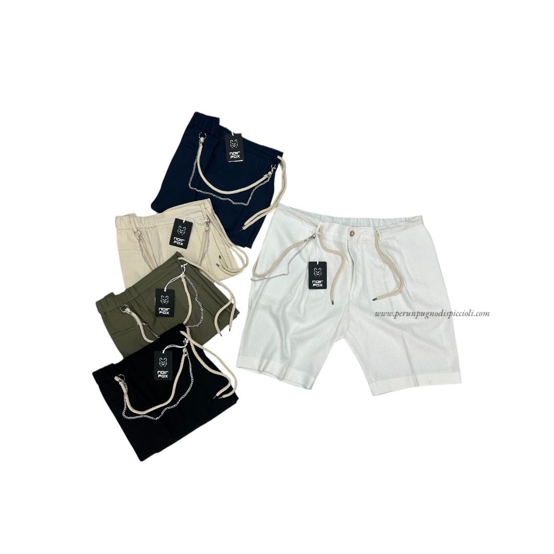 Shorts in lino Noir Fox / Joe Marvin