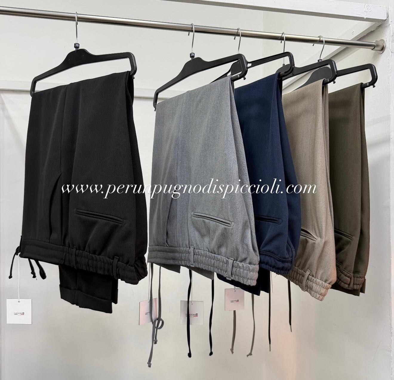 Pantalone Portocervo con mezzo elastico e laccio art:81540