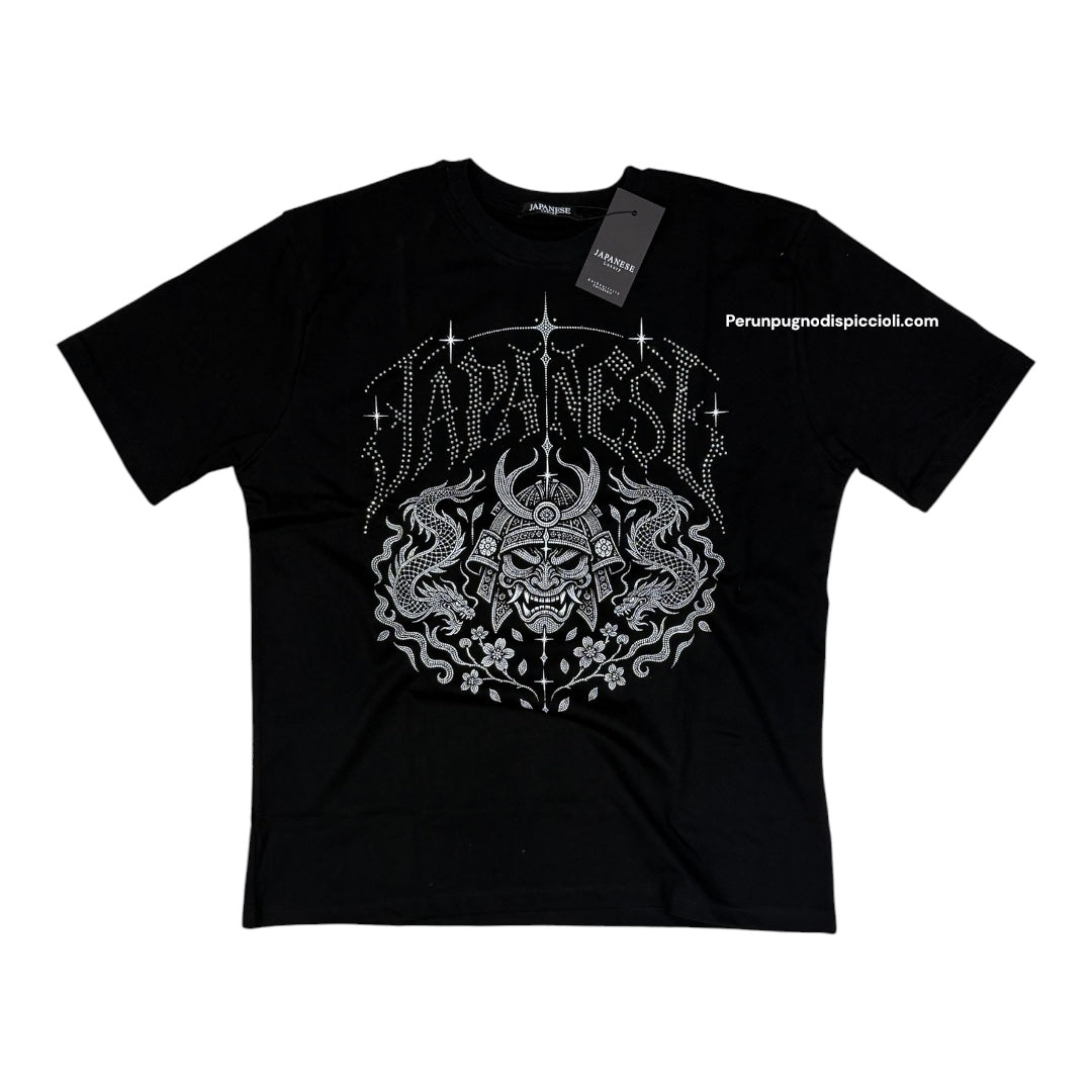T-shirt over Japanese art: strass