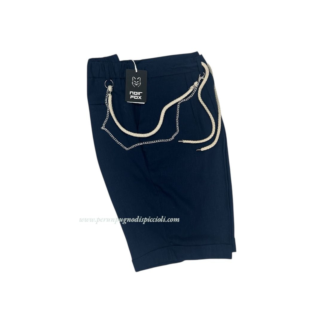 Shorts in lino Noir Fox / Joe Marvin