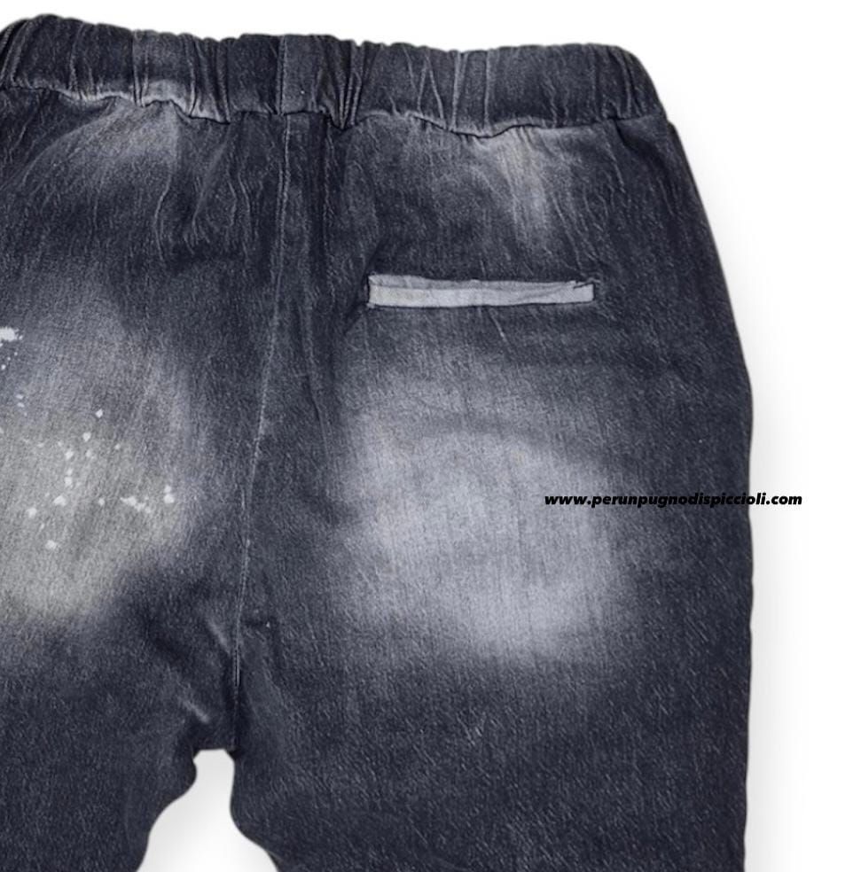 Jeans Cianotic con elastico e laccio art: luis martyn black