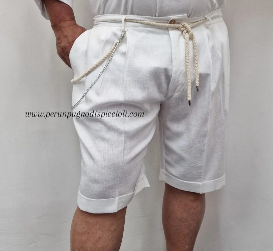 Shorts in lino Noir Fox / Joe Marvin over