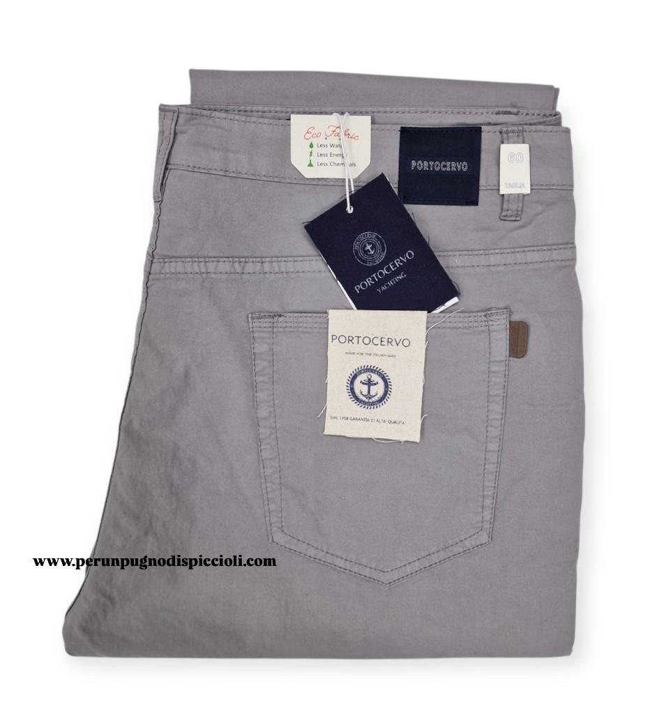 Pantalone Portocervo 5 tasche in cotone tinta unita