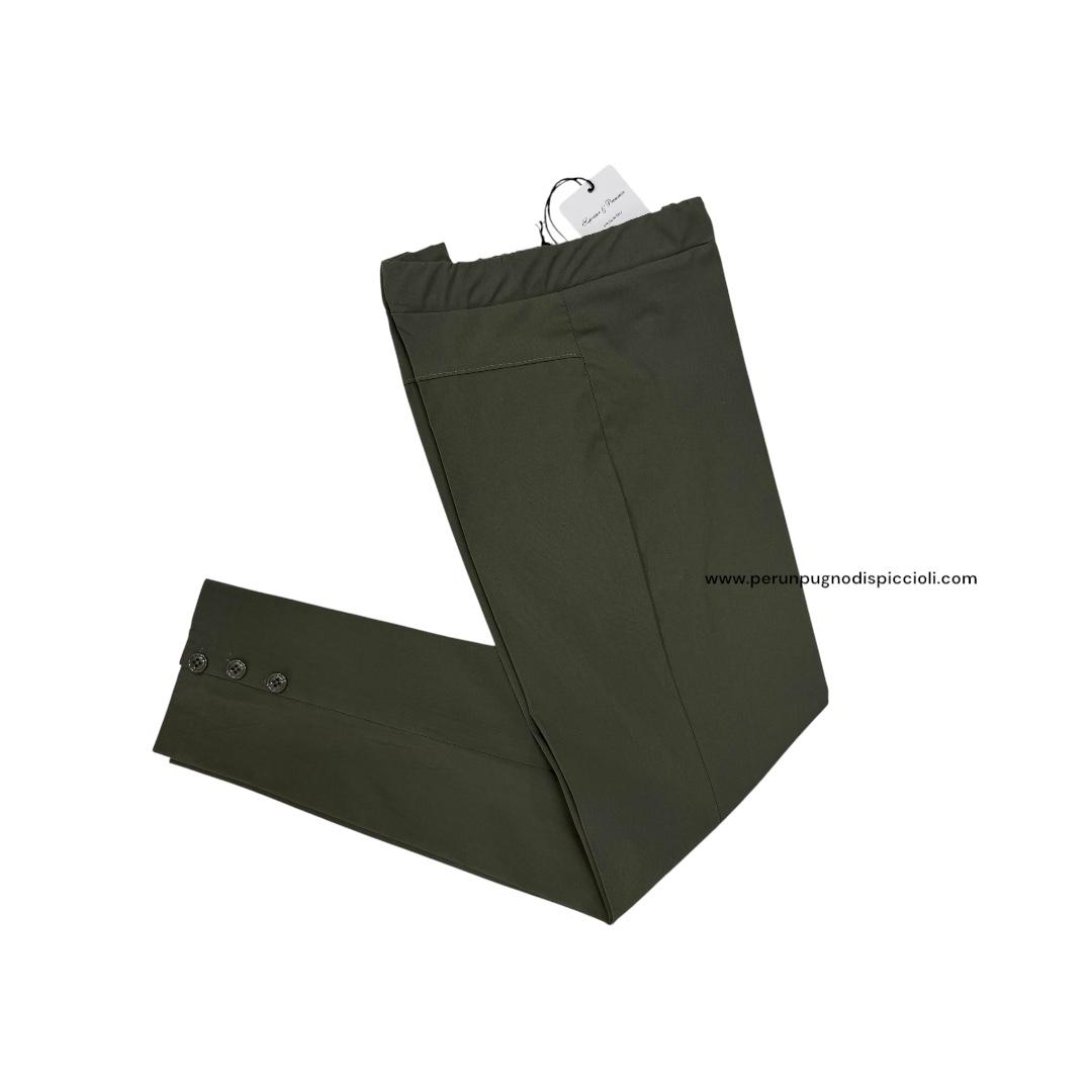 Pantalone Ciliegina/Moda più con bottoni alla caviglia