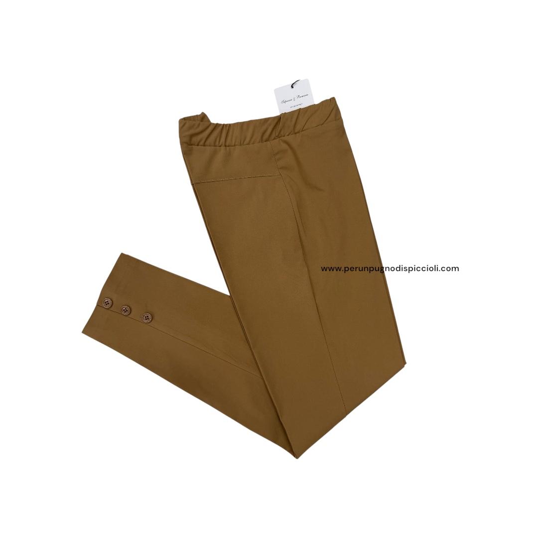 Pantalone Ciliegina/Moda più con bottoni alla caviglia