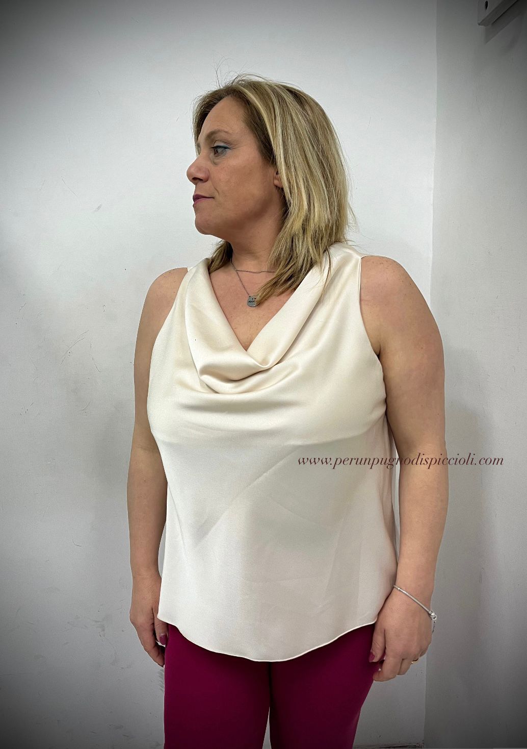 Canotta Blooma in raso