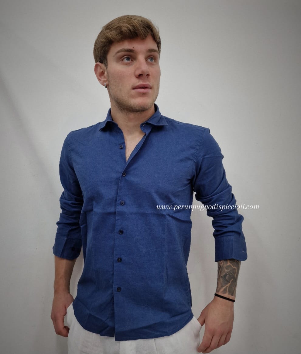 Camicia in lino e cotone Emporio