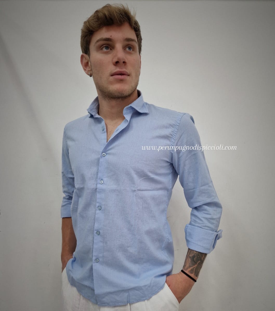 Camicia in lino e cotone Emporio