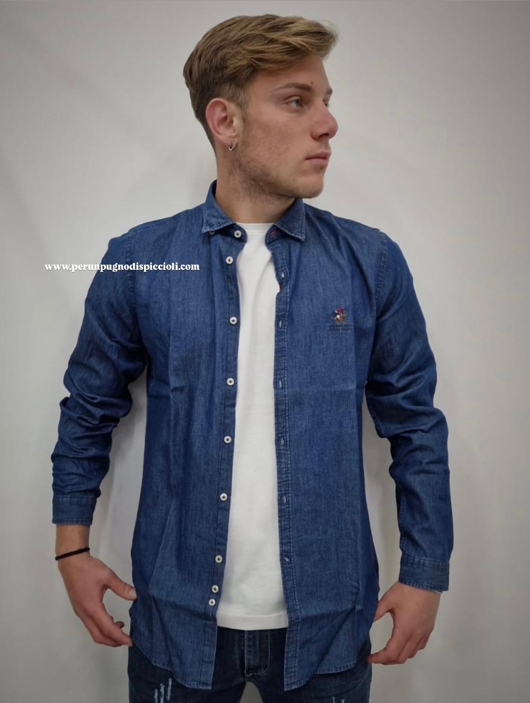 Camicia Polo Club in jeans