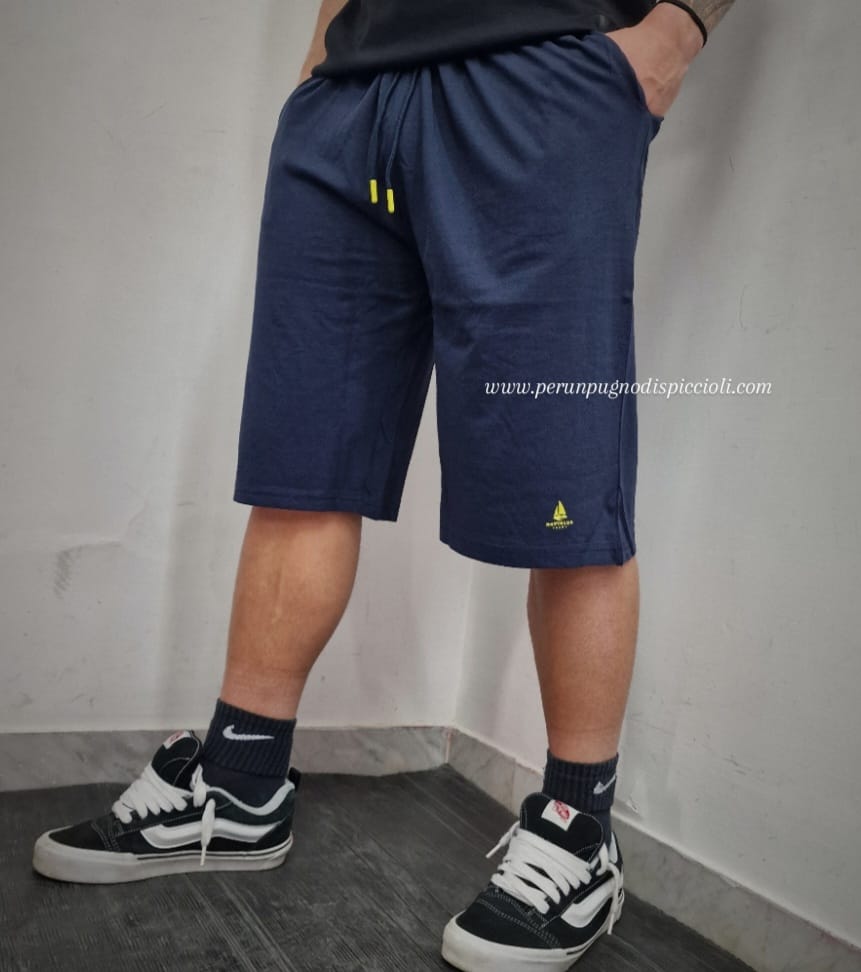 Shorts di Tuta Navy Blue logo giallo