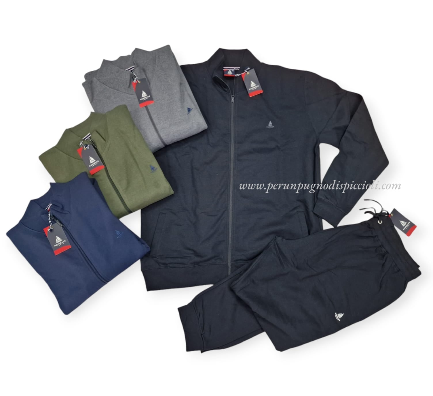 Felpa Navy Blue con zip art: 3160