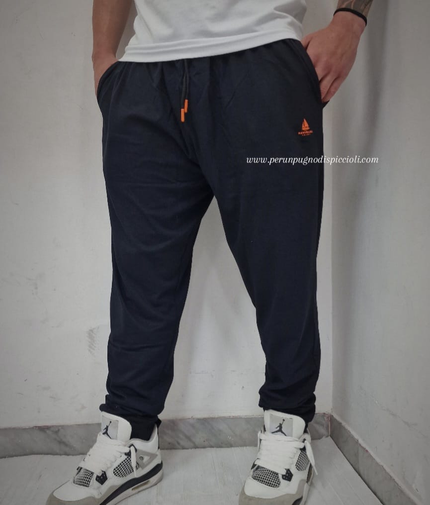 Pantalaccio tuta Navy Blue logo arancione