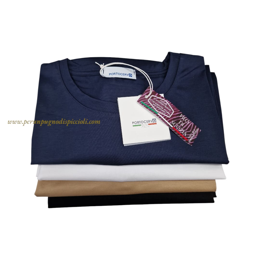 T-Shirt Portocervo filo di scozia over
