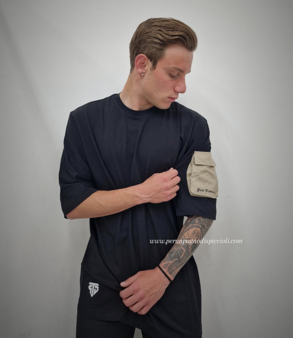 T-shirt Paul Diamond con taschino sulla manica