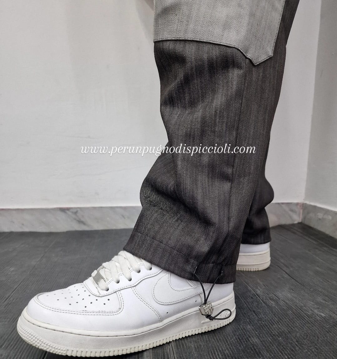 Coordinato Reset 2.0 in jeans art: tasca rovescio