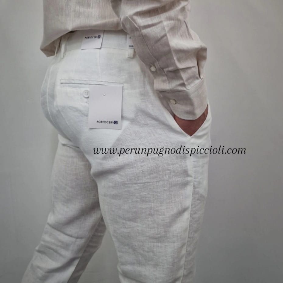 Pantalone Portocervo in lino