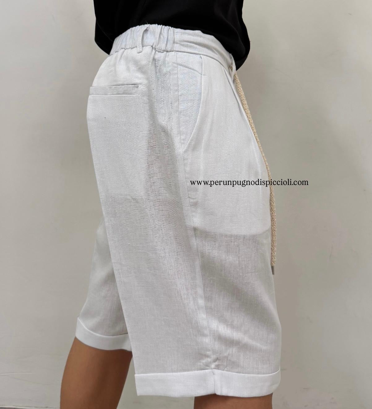 Shorts in lino Noir Fox / Joe Marvin