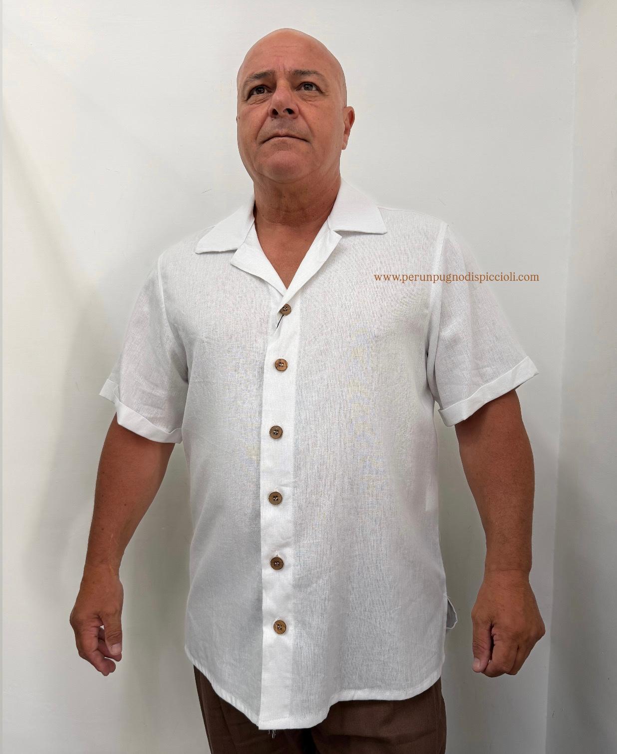 Camicia Noir Fox / Joe marvin  bottoni in legno  art: 1446