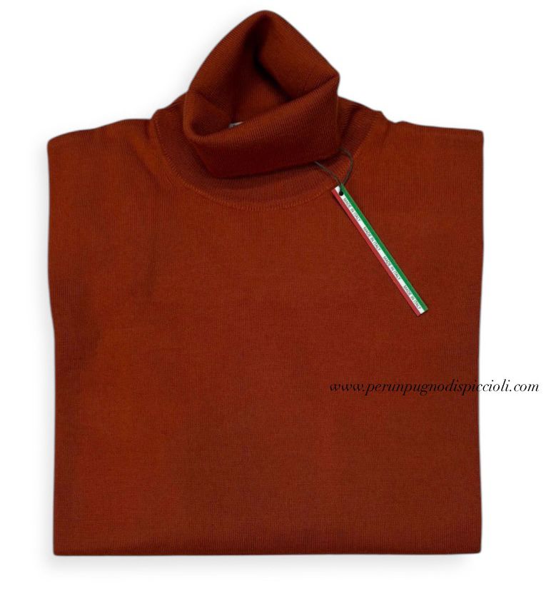 Maglioncino collo alto Portocervo in lana merino