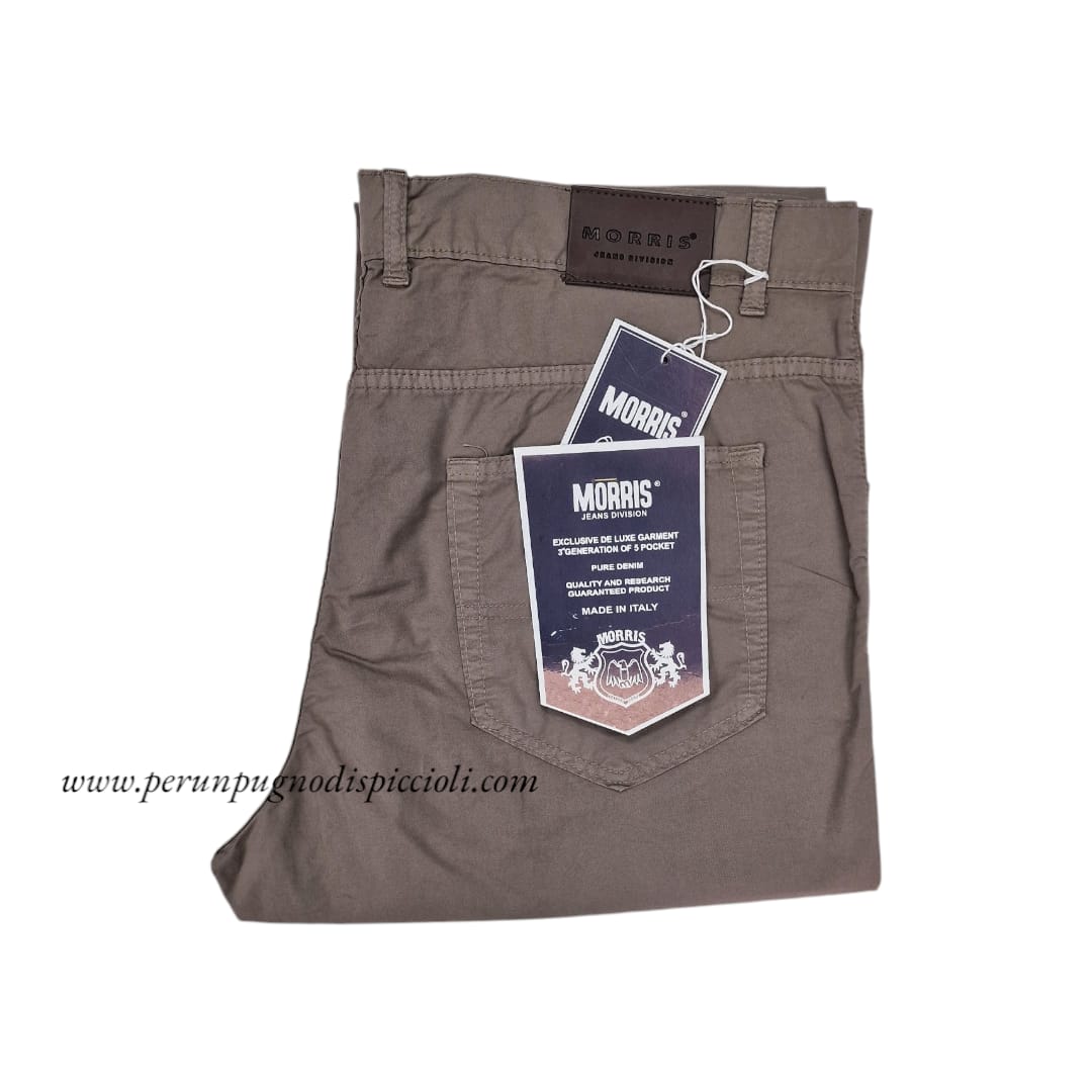 Pantalone Morris calibrato in cotone 5 tasche