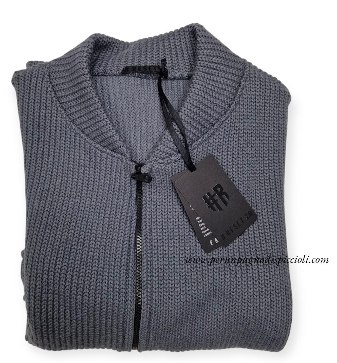 Maglione cardigan Reset 2.0 con zip