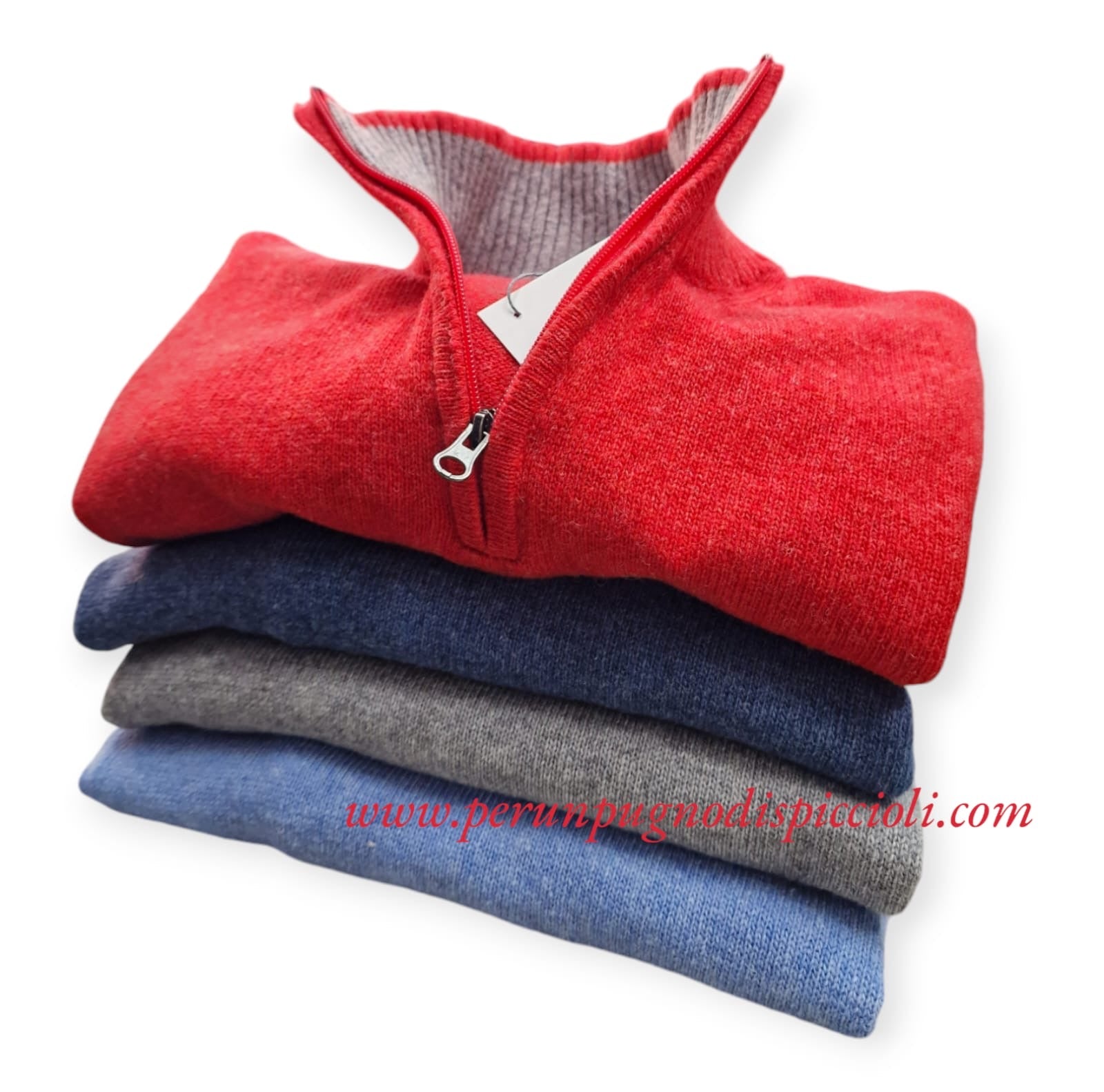 Maglioncino Portocervo mezza zip