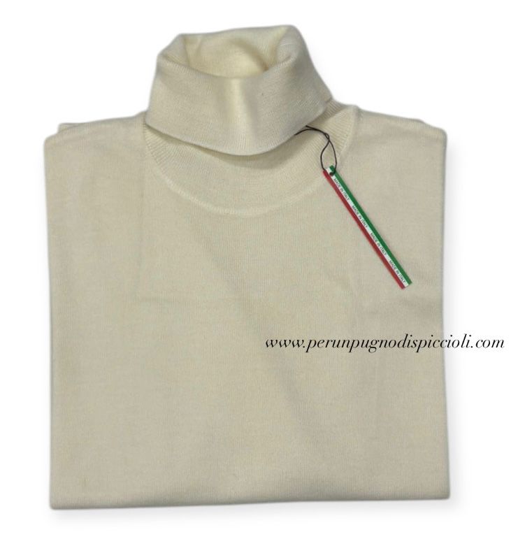 Maglioncino collo alto Portocervo in lana merino