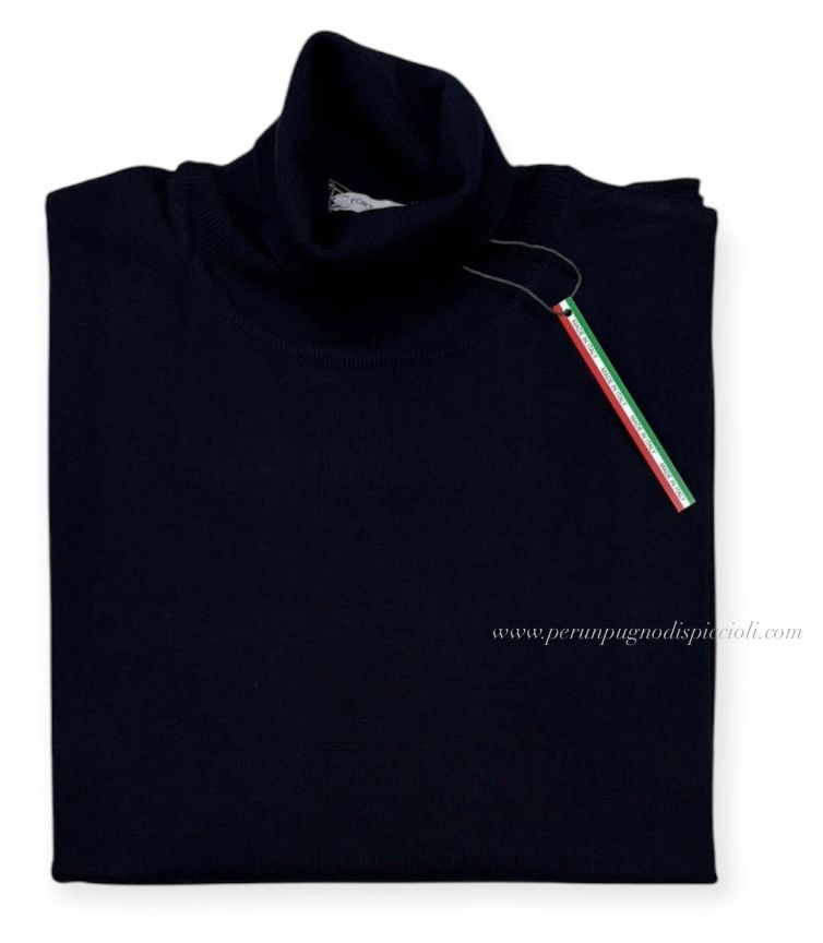 Maglioncino collo alto Portocervo in lana merino