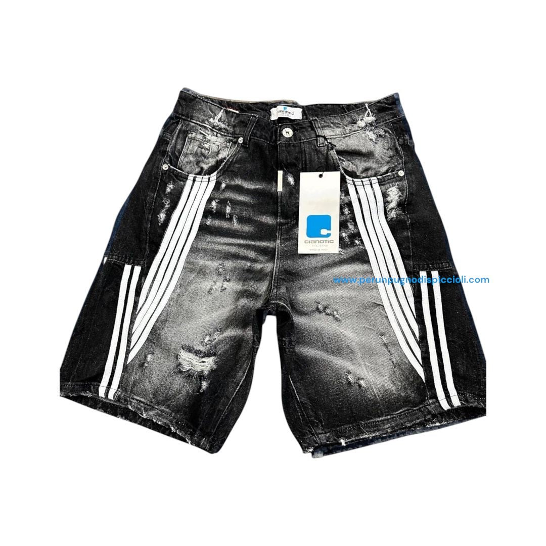 shorts Cianotic art: stripes 518 blue/black