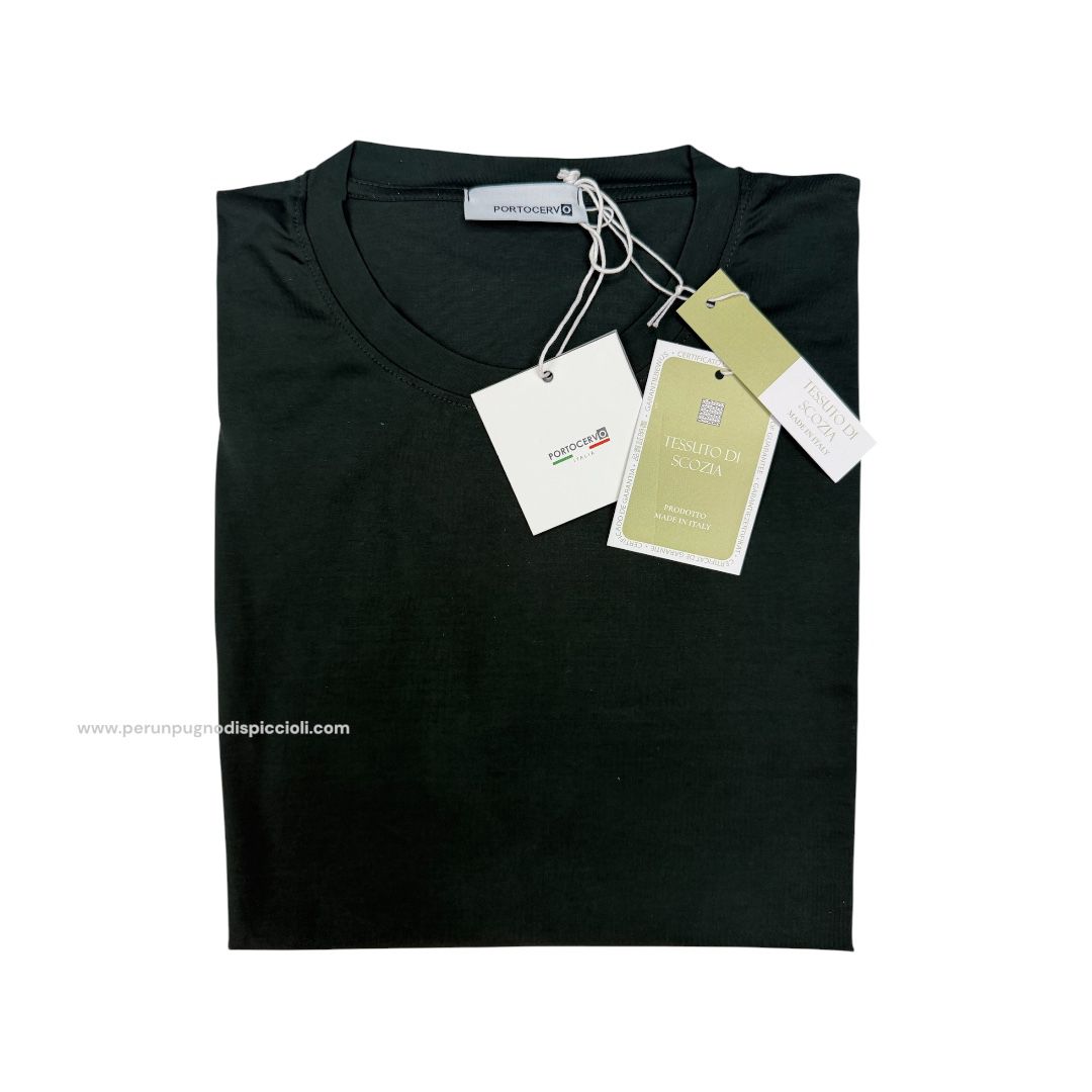 T-Shirt Portocervo filo di scozia over