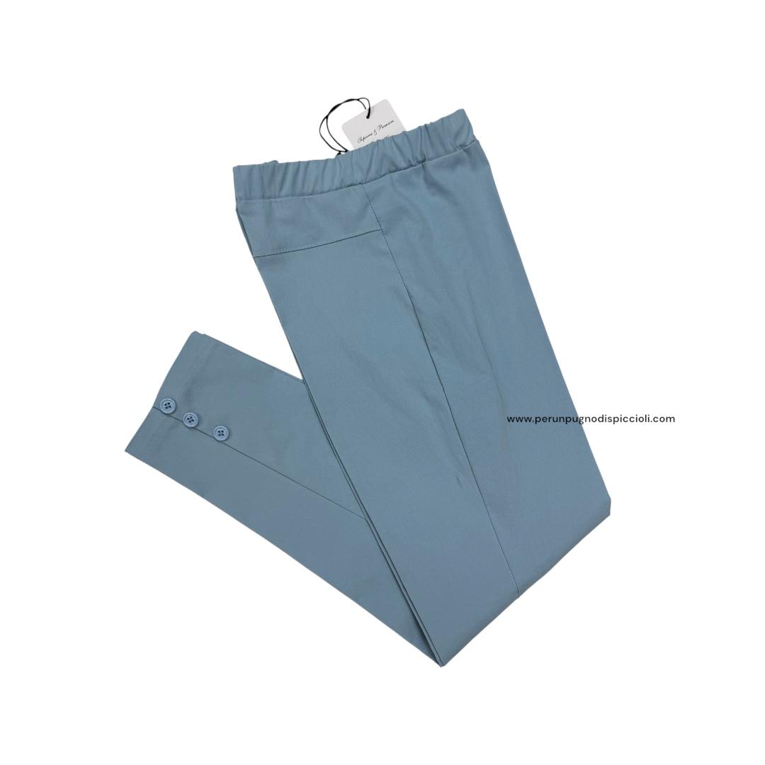 Pantalone Ciliegina/Moda più con bottoni alla caviglia