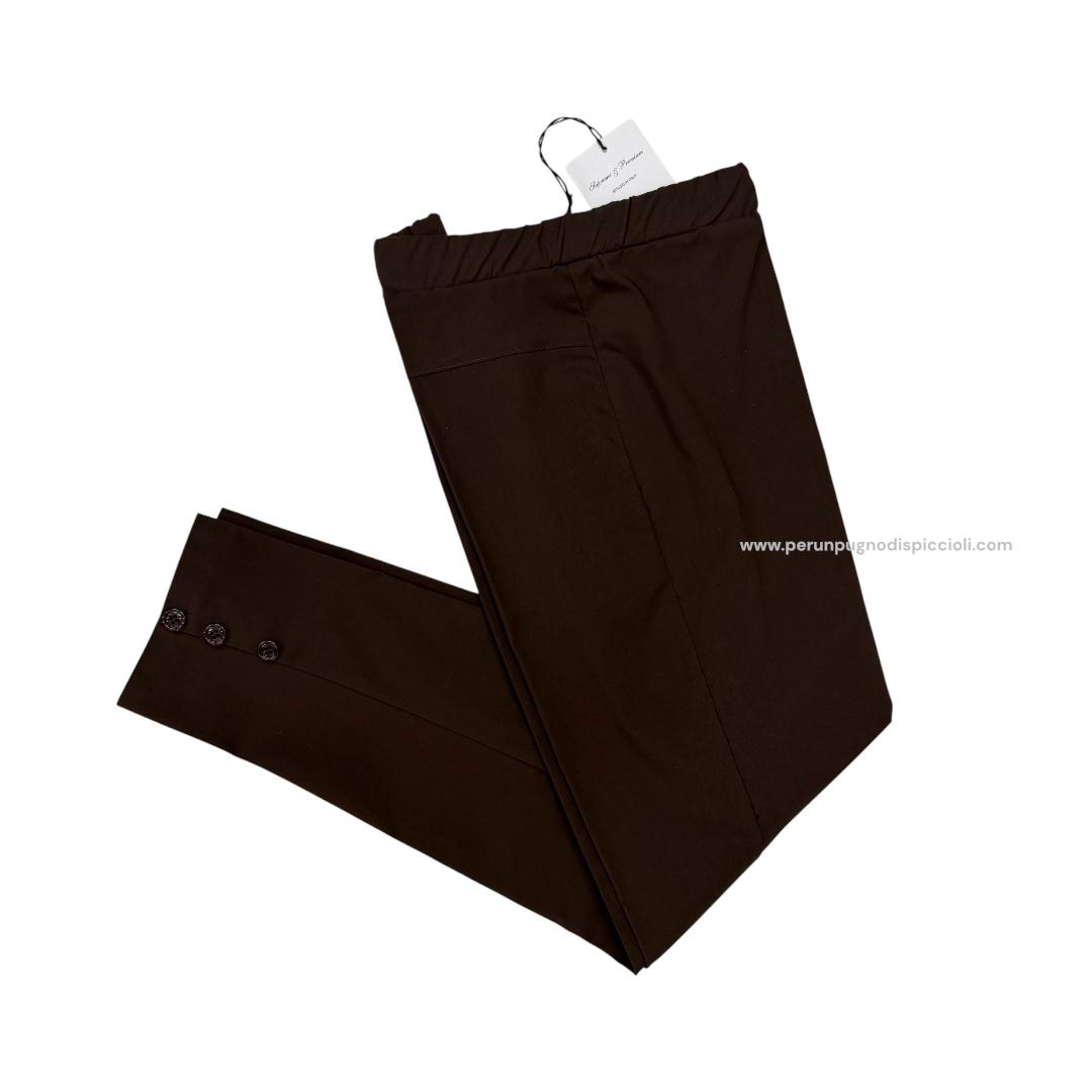 Pantalone Ciliegina/Moda più con bottoni alla caviglia