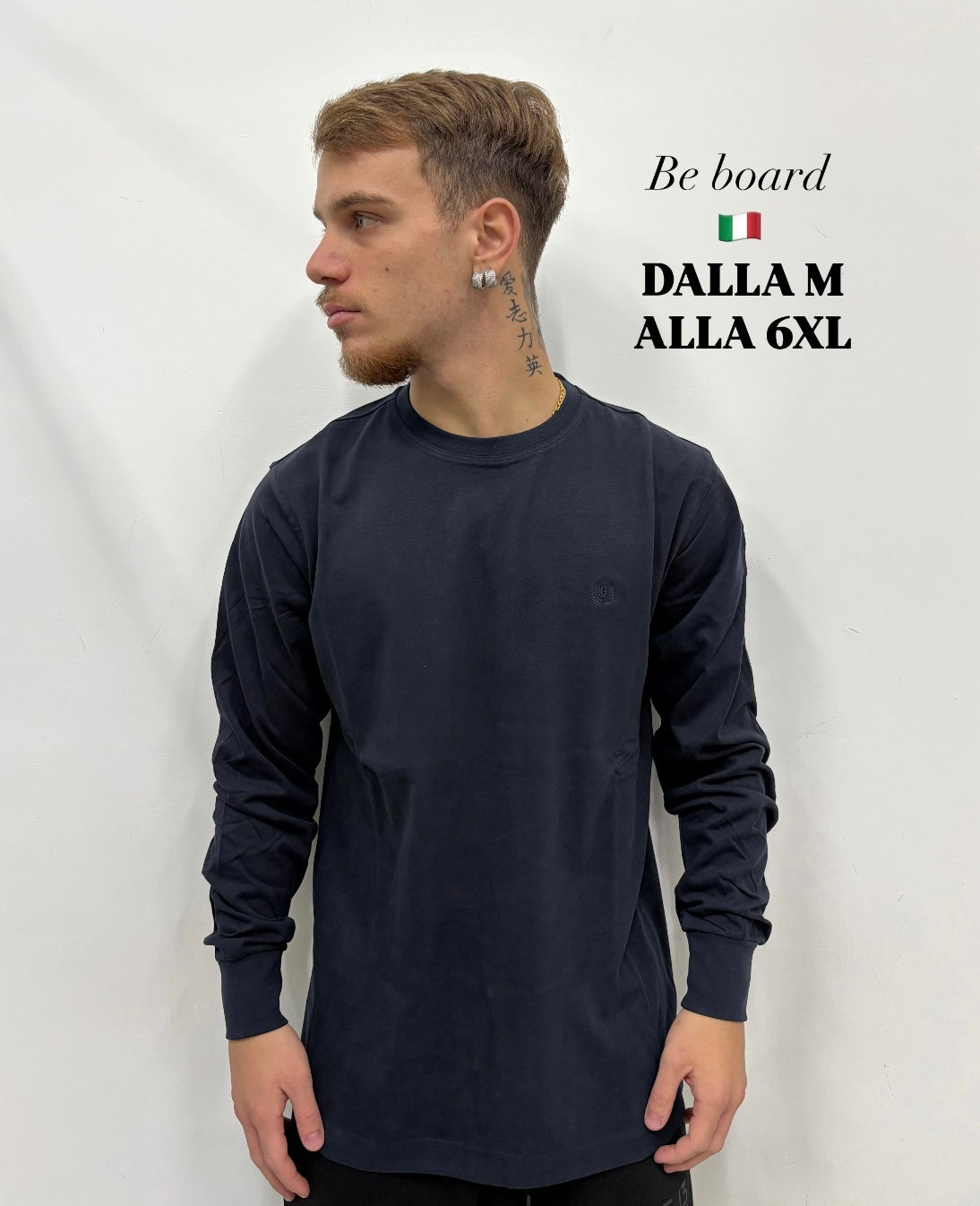 T-shirt Be Board over M/L in caldo cotone art: 9024C