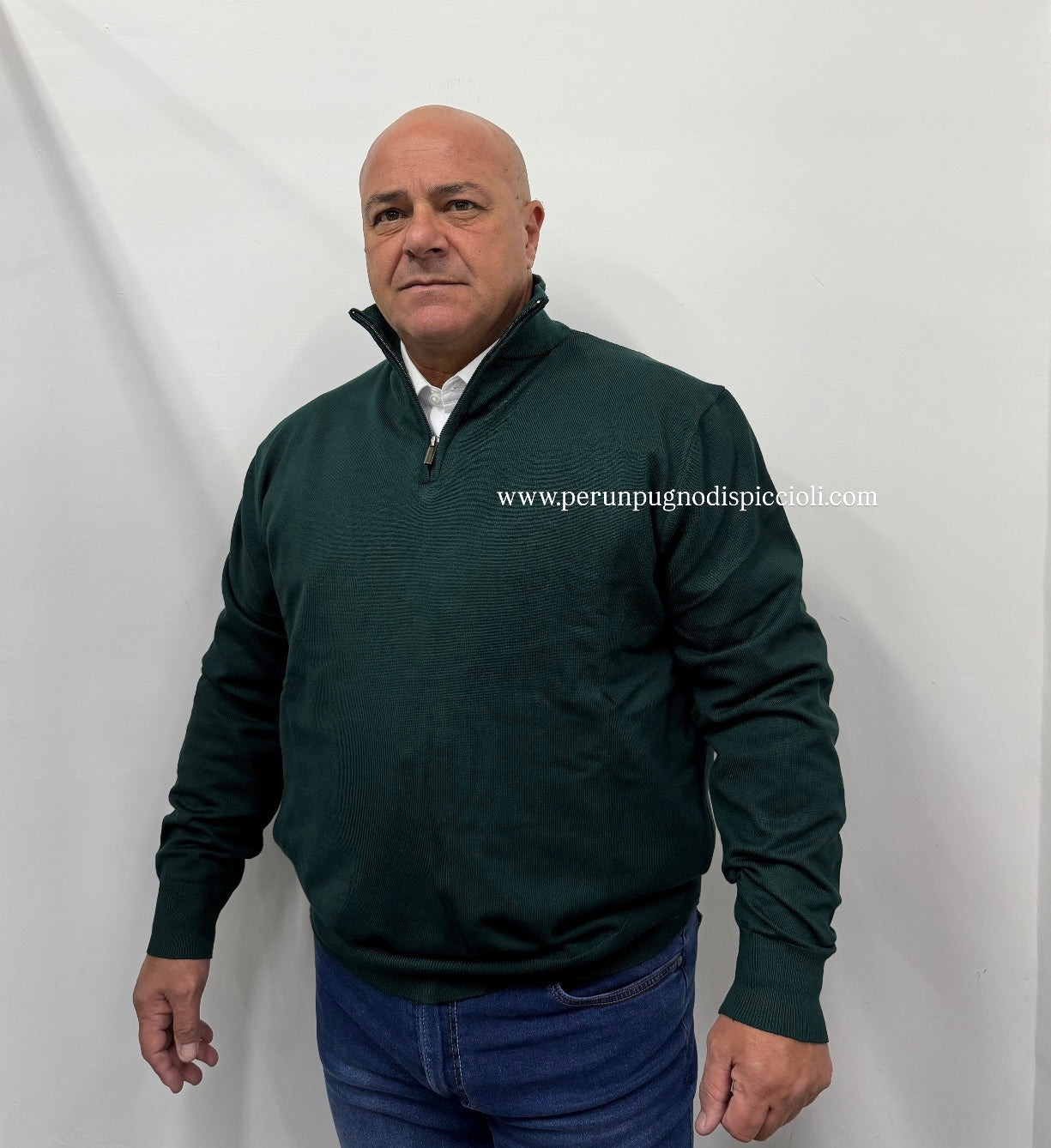 Maglioncino Portocervo in viscosa mezza zip art: moa over