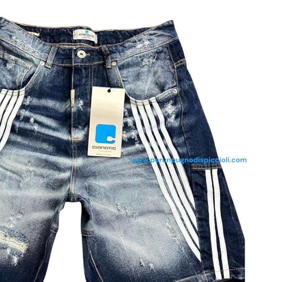 shorts Cianotic art: stripes 518 blue/black