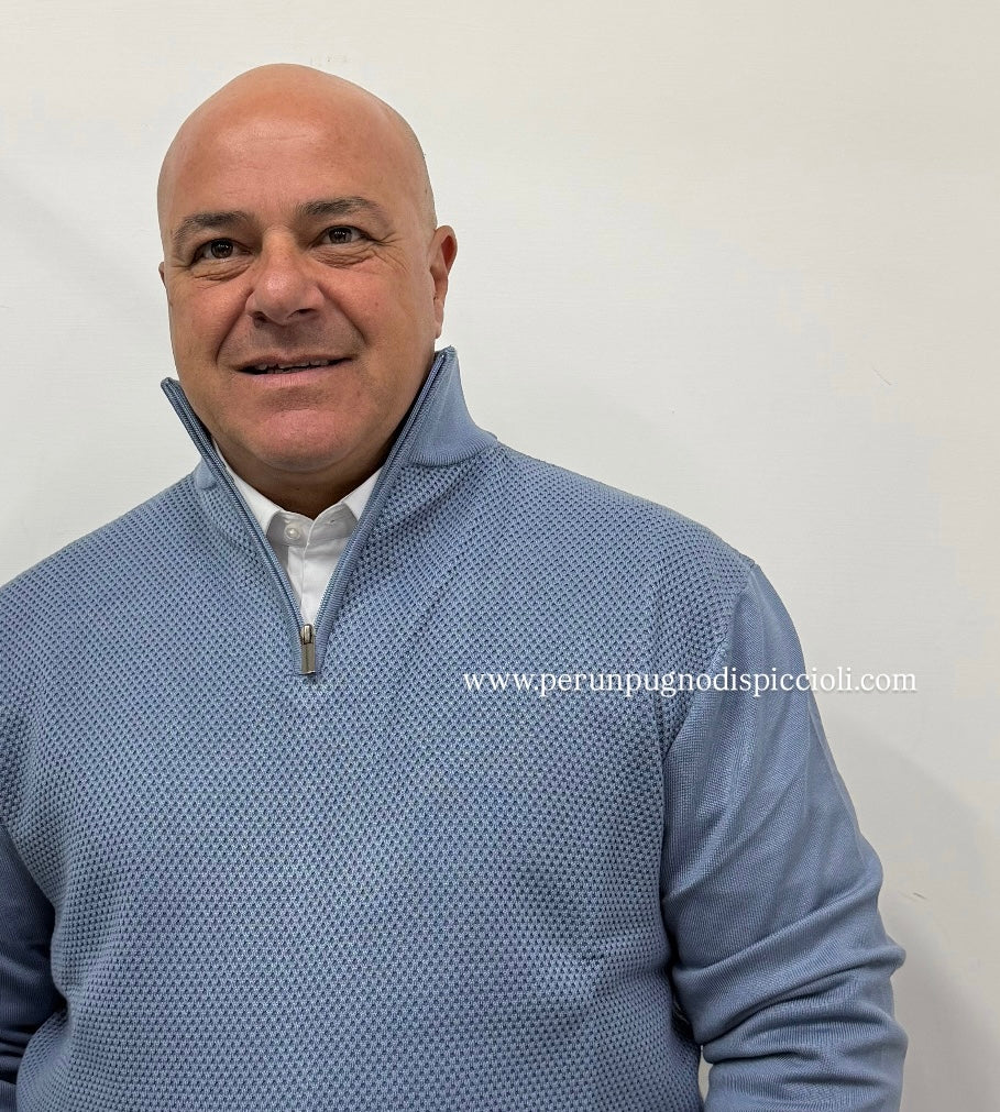 Maglioncino Portocervo in viscosa mezza zip operato art: sia over