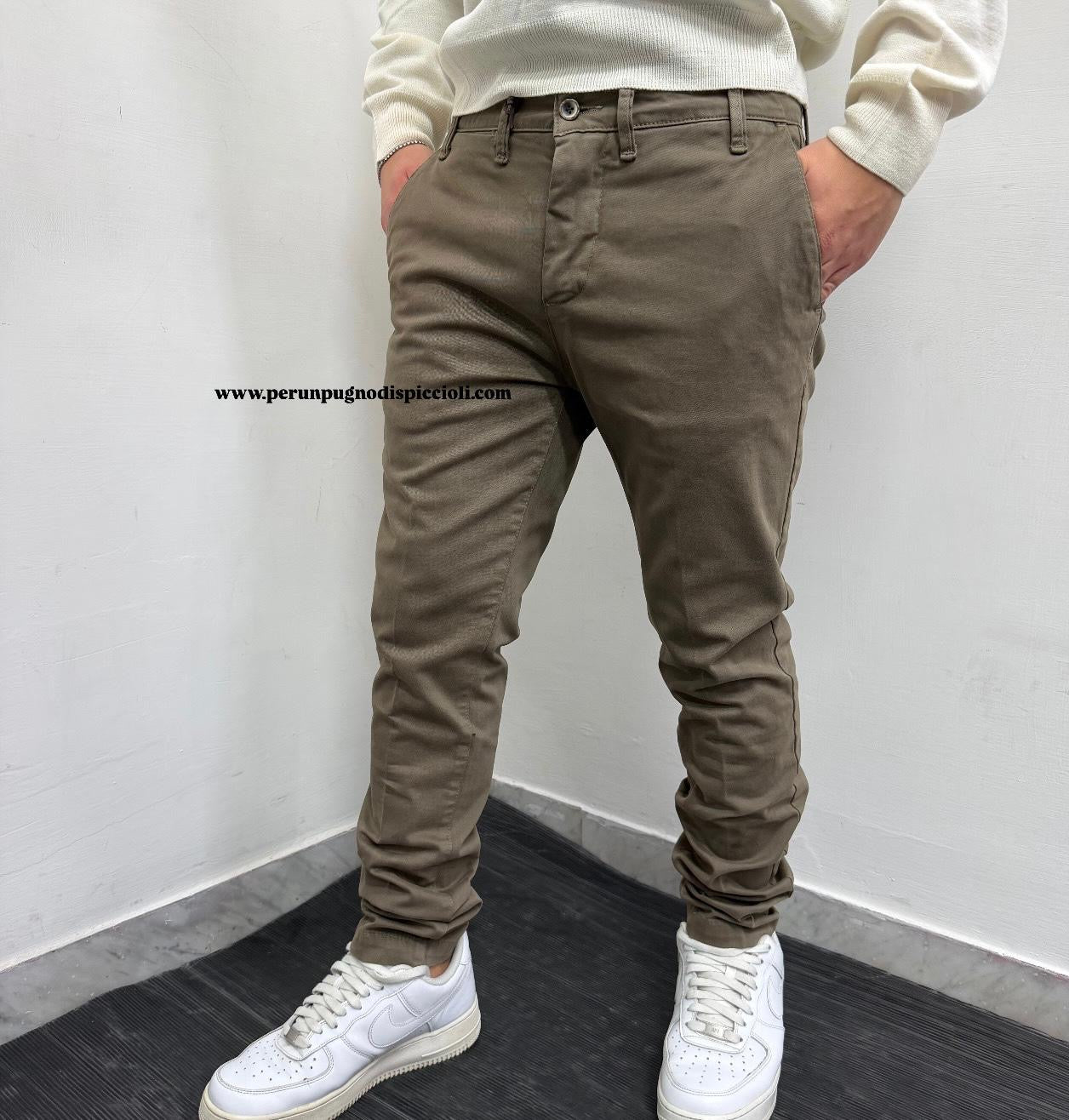 Pantalone Briatore tasca america in gabardina