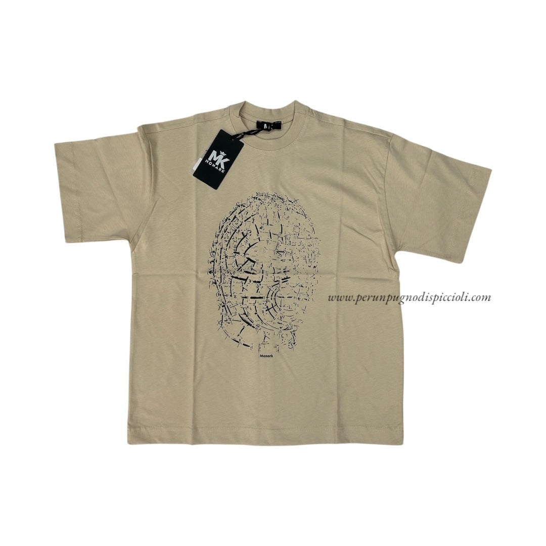 T-shirt Monark con stampa tratteggiata