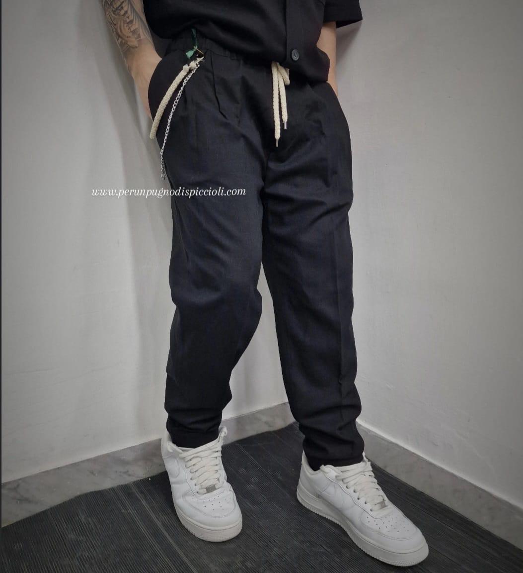 Pantalone con elastico  Noir fox/ Joe Marvin over
