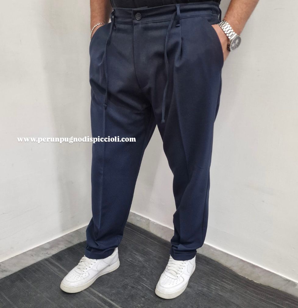 Pantalone Portocervo con mezzo elastico e laccio art:81540