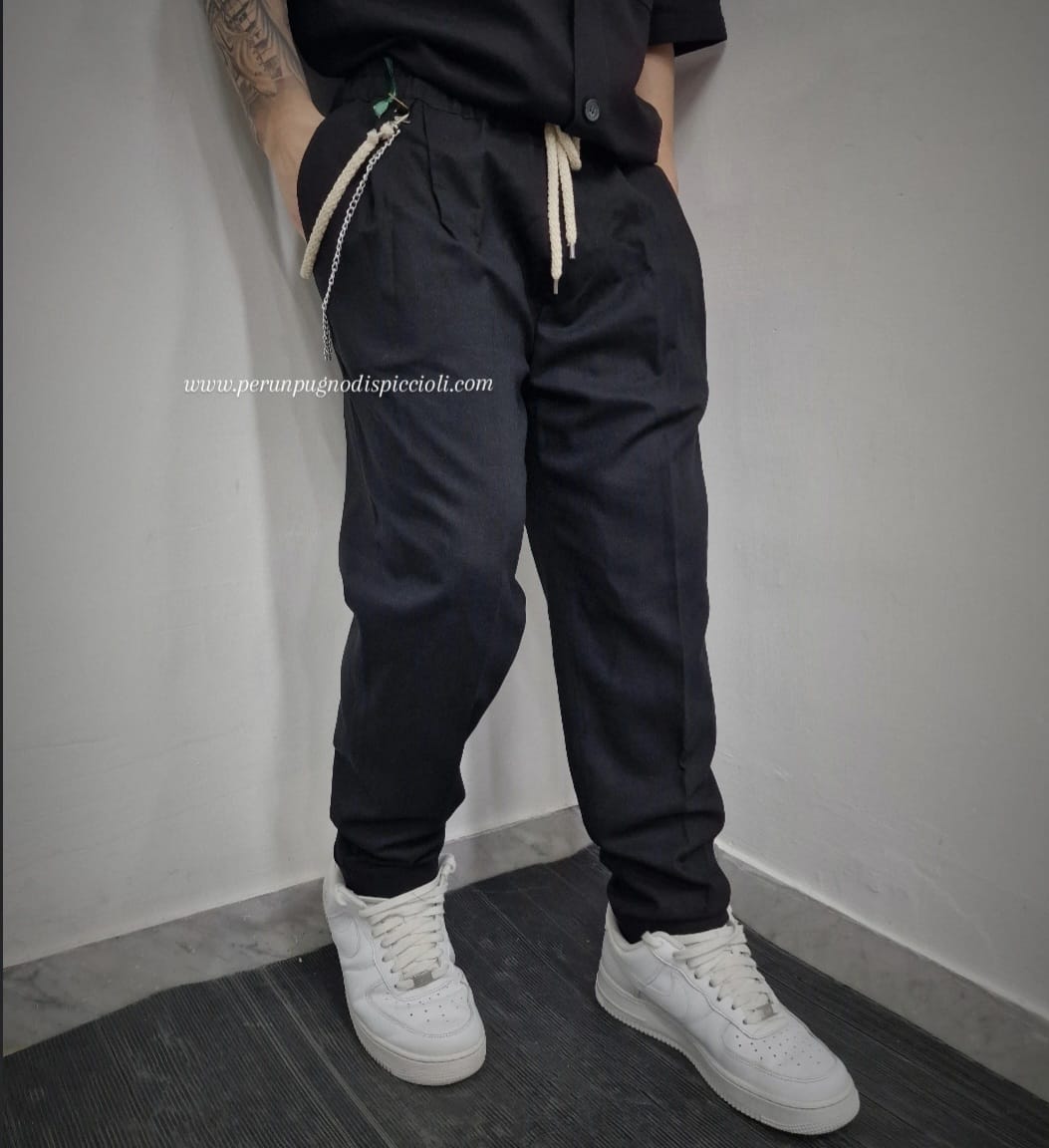 Pantalone con elastico Joe Marvin/ Noir Fox