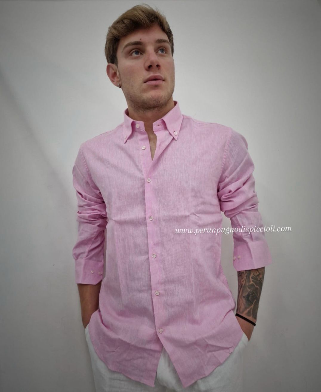 Camicia Portocervo Botton Down in lino
