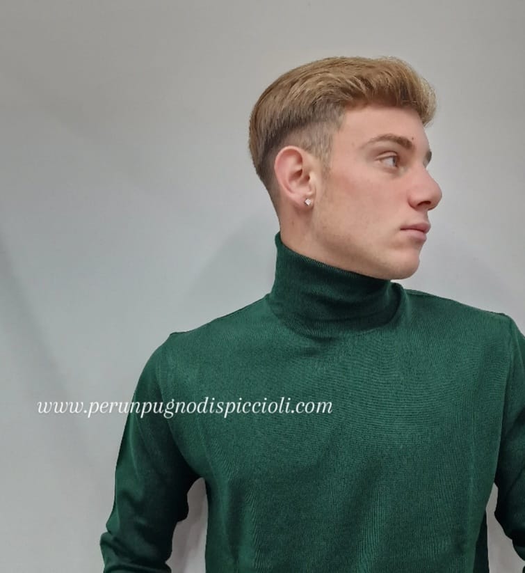 Maglioncino collo alto Portocervo in lana merino