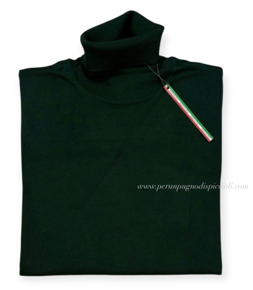 Maglioncino collo alto Portocervo in lana merino